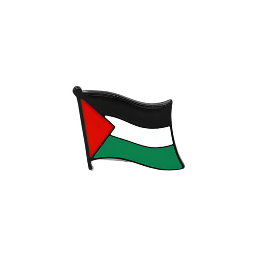 Black Palestine Flag Badge
