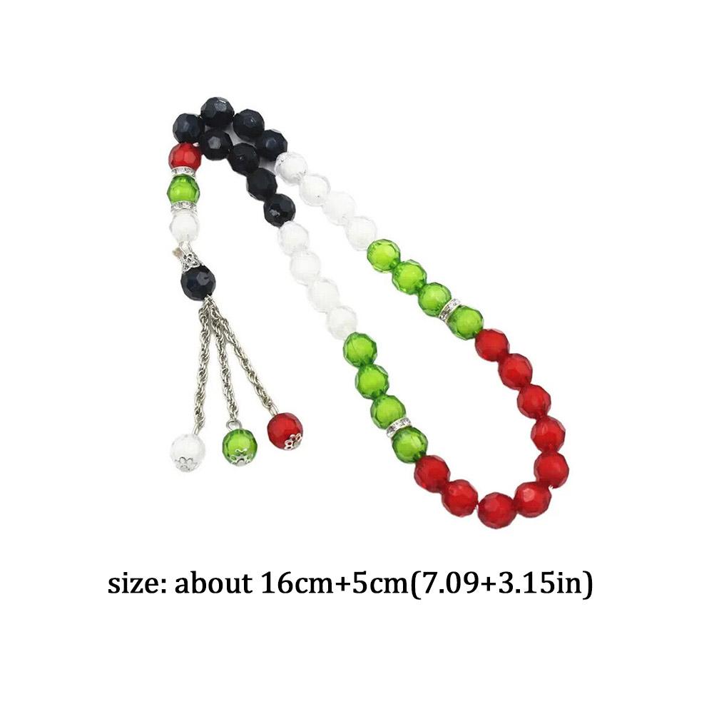 Palestinian Flag Tasbeeh – 33-Bead Prayer Beads