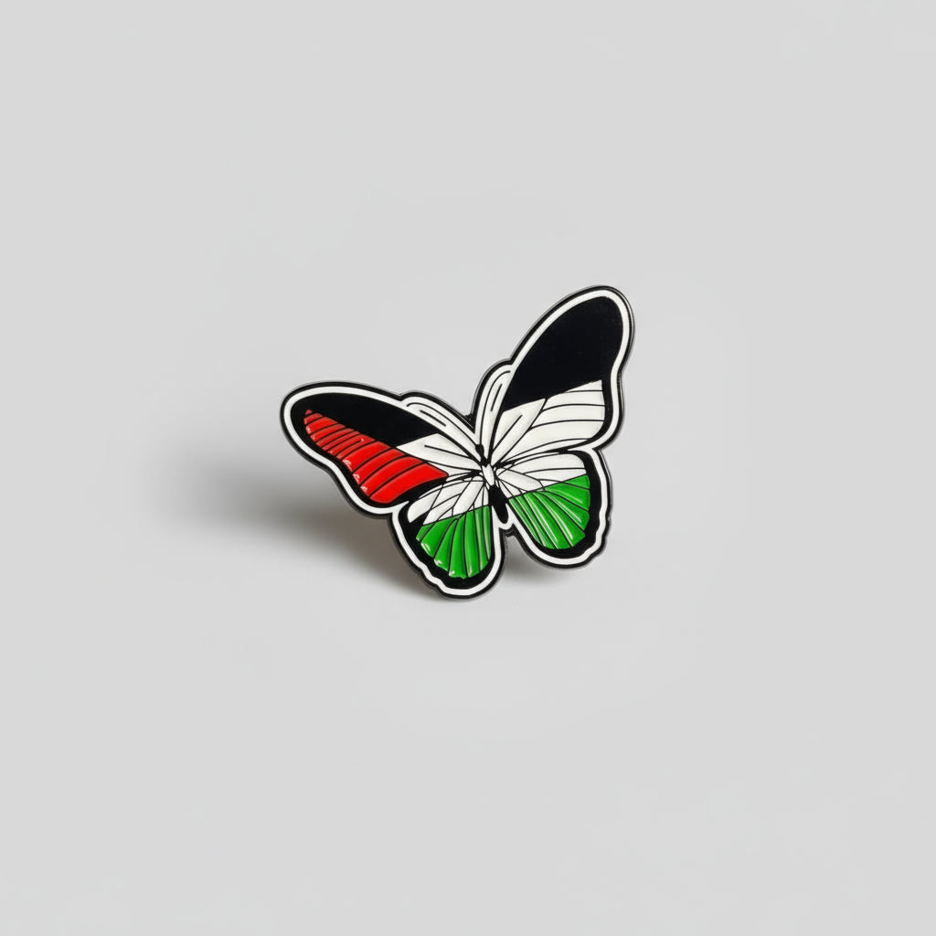 Palestine Butterfly Pin Badge
