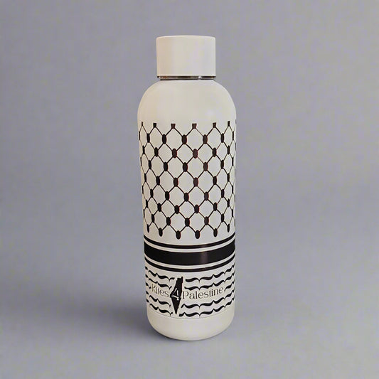 White Keffiyeh Flask Bottle