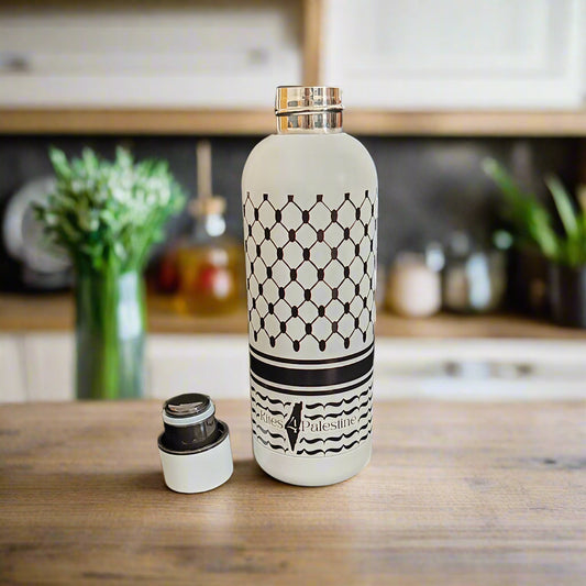 White Keffiyeh Flask Bottle