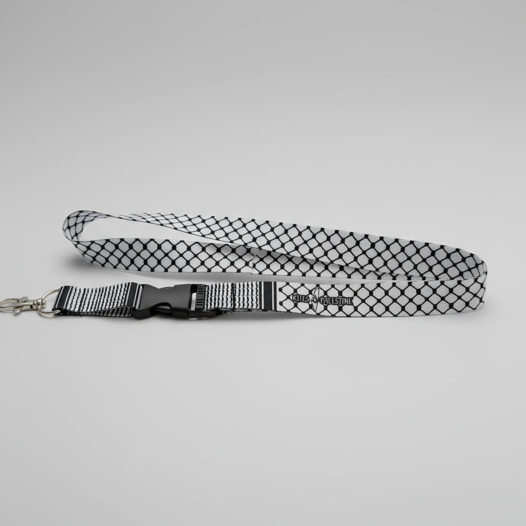 White Keffiyeh Lanyard