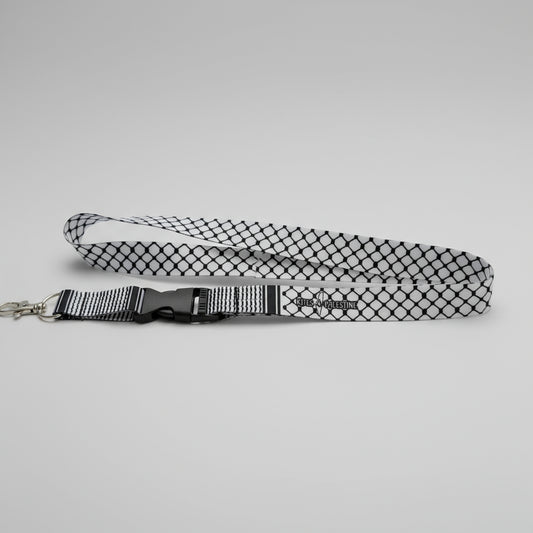 White Keffiyeh Lanyard