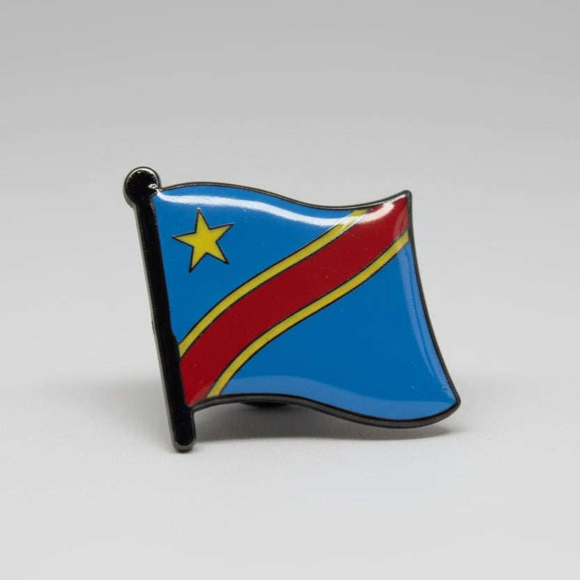 Congo Flag Pin Badge