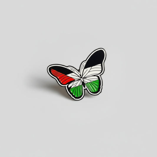 Palestine Butterfly Pin Badge