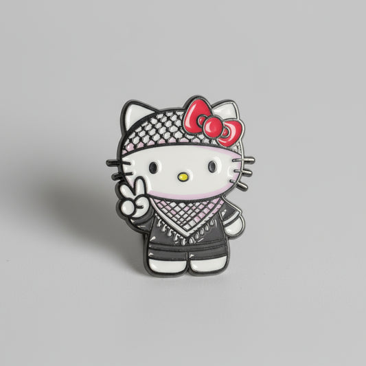 Palestine Kitty Pin Badge
