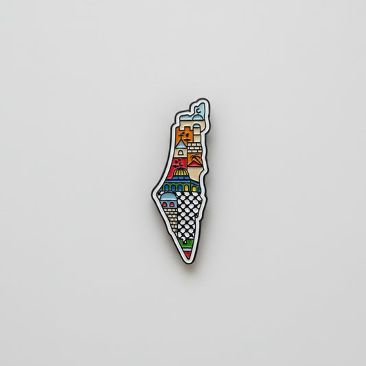 Palestine Map Heritage Pin Badge