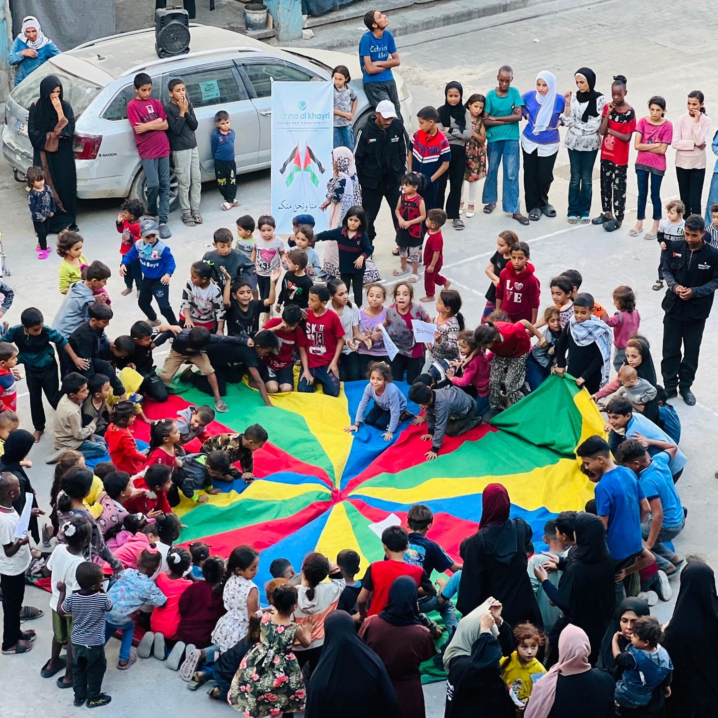 children playing in gaza