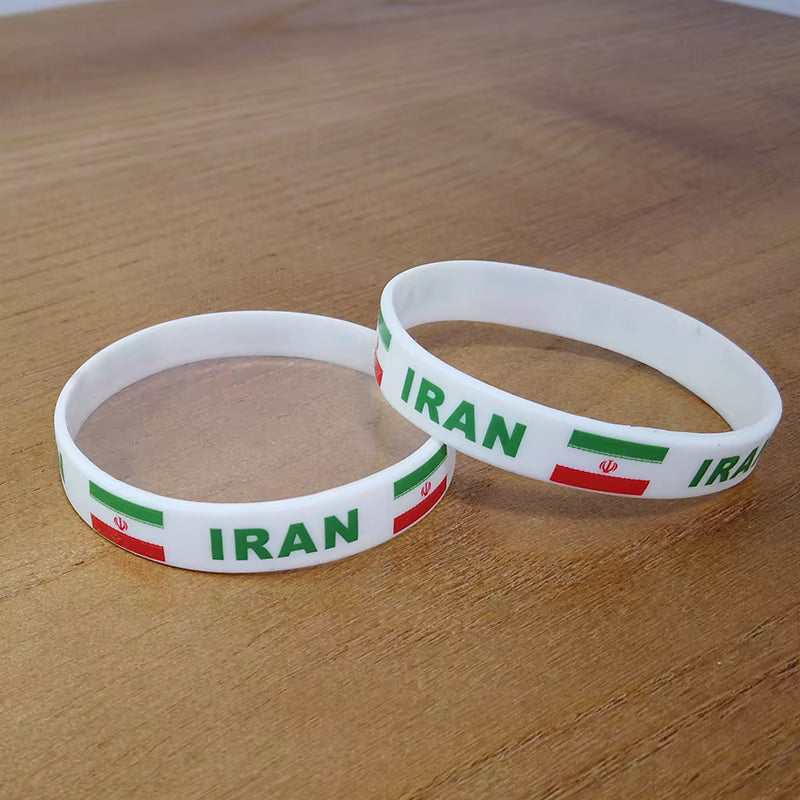 Silicone Iran Bracelet – Unisex Wristband with Iran Flag Design