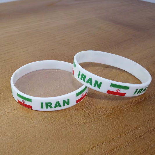 Silicone Iran Bracelet – Unisex Wristband with Iran Flag Design