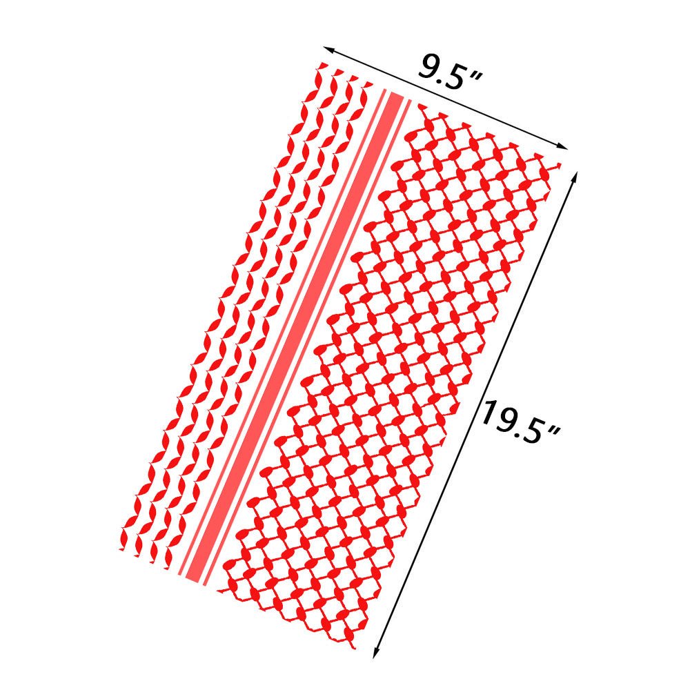 Palestine Red Keffiyeh Bandana Neck Gaiter Mask - Kites 4 Palestine