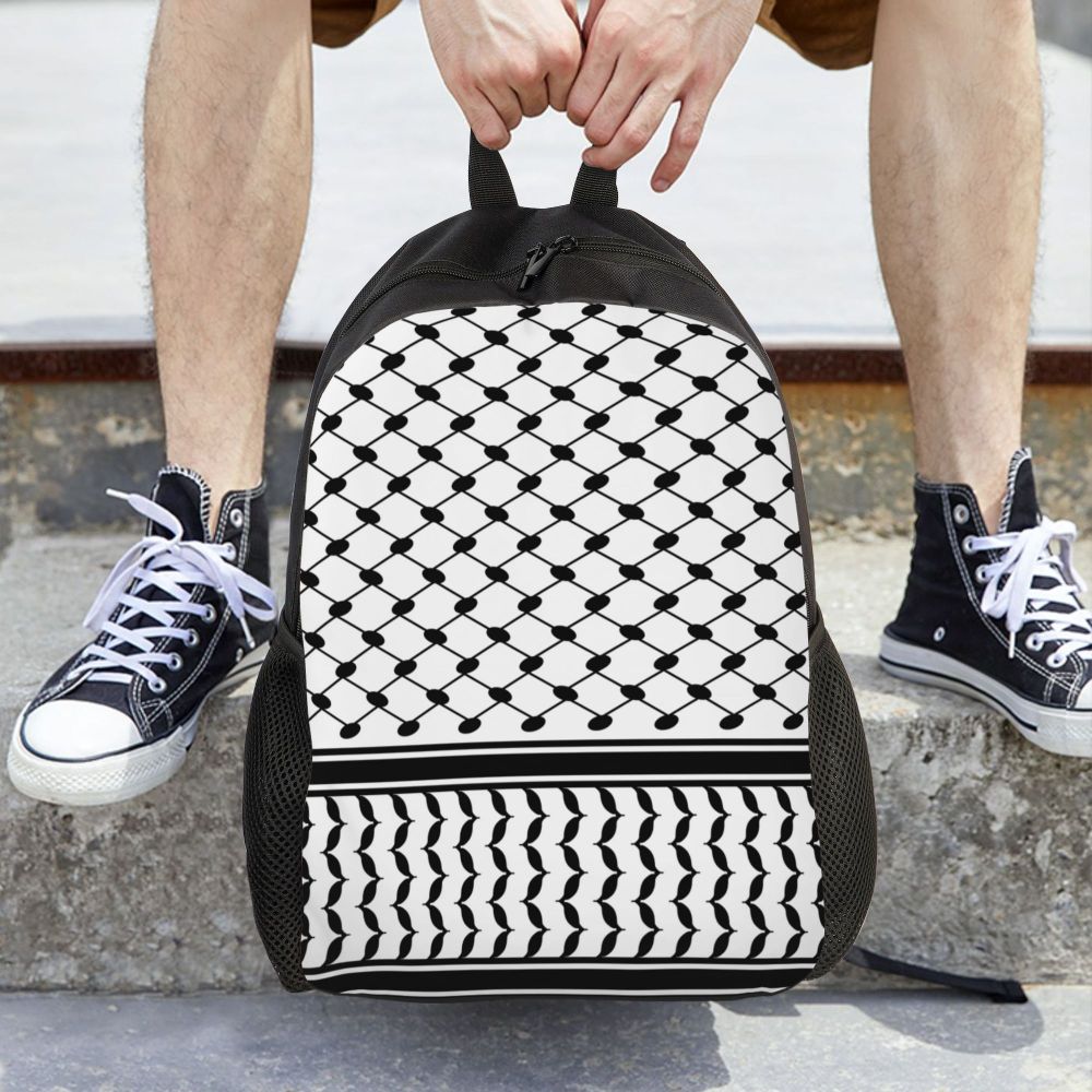Keffiyeh Backpack with Black Straps