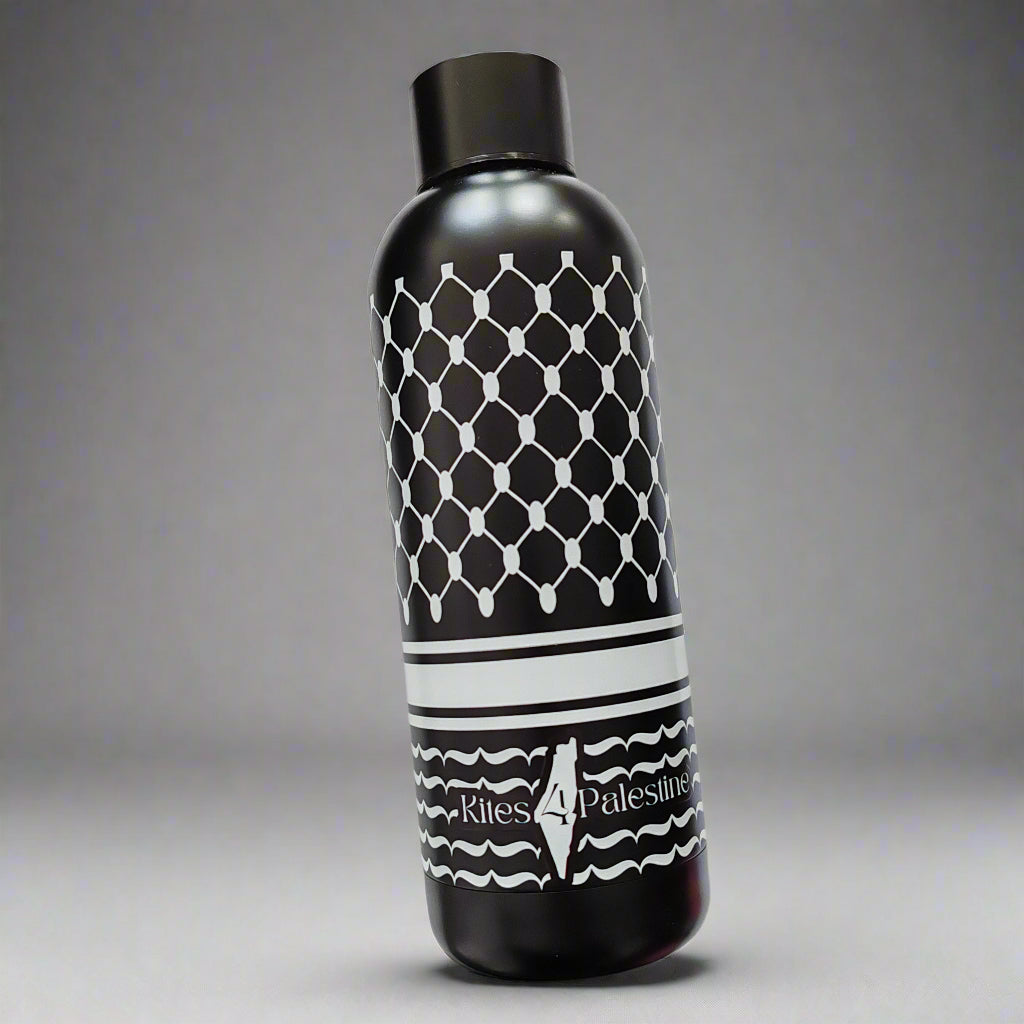 Black Keffiyeh Flask Bottle