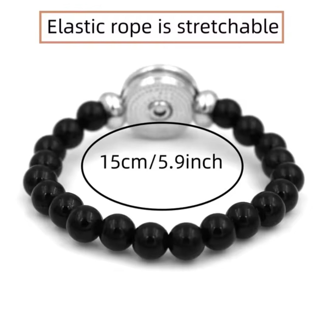 Keffiyeh and Lines Beaded Bracelet