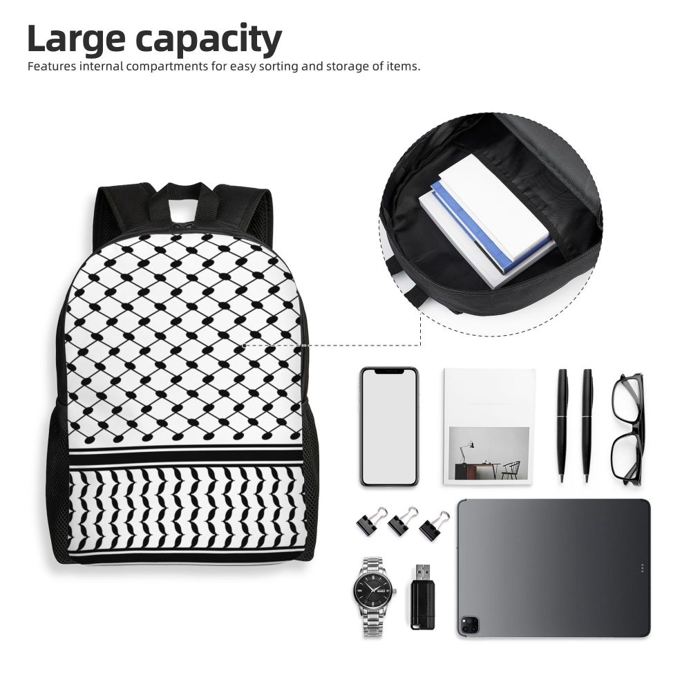 Keffiyeh Backpack with Black Straps