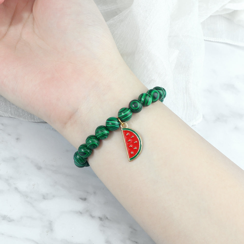 Watermelon Mala Beaded Bracelet