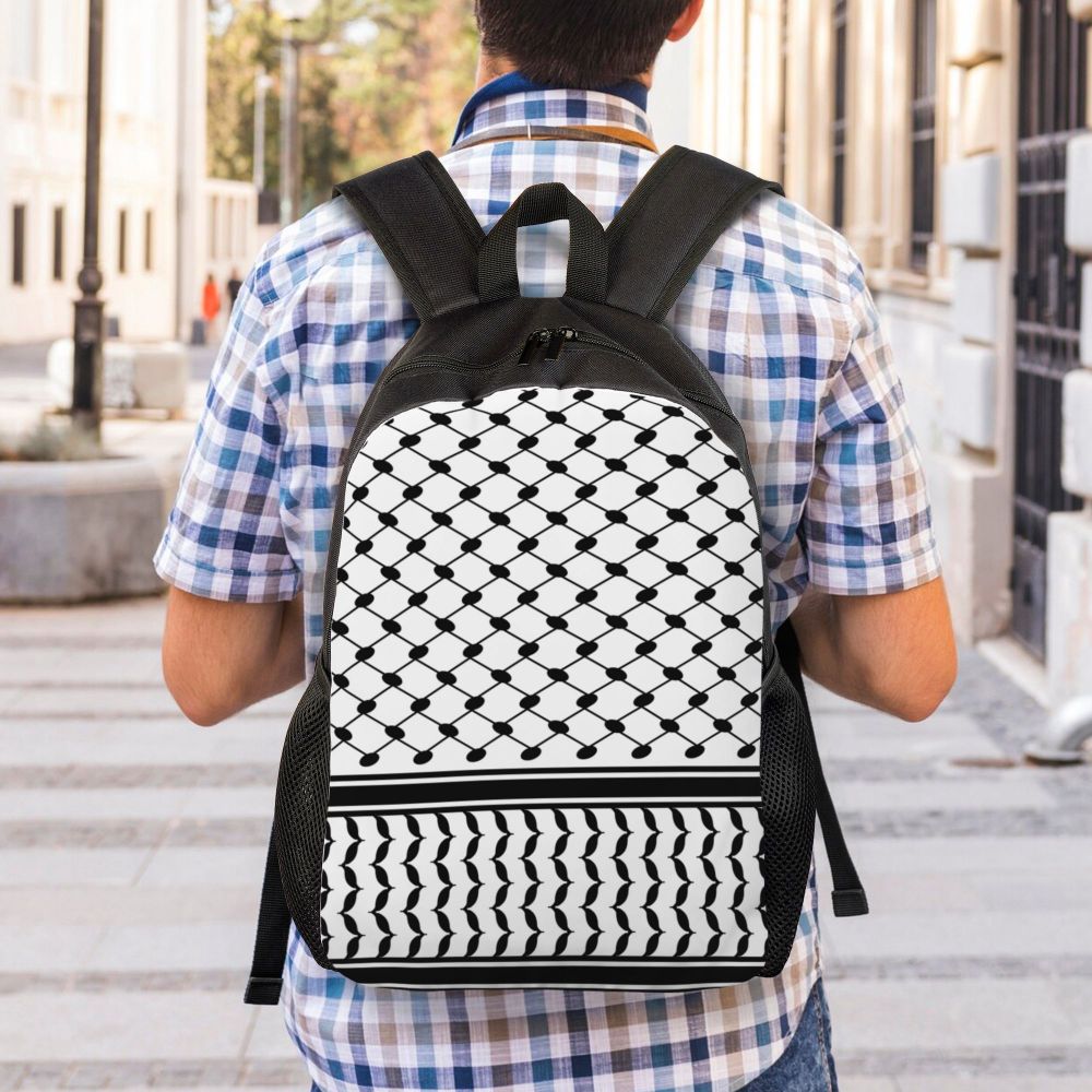 Keffiyeh Backpack with Black Straps