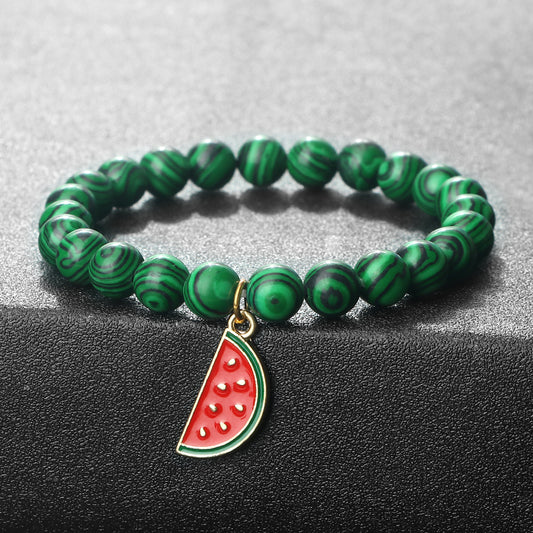 Watermelon Mala Beaded Bracelet