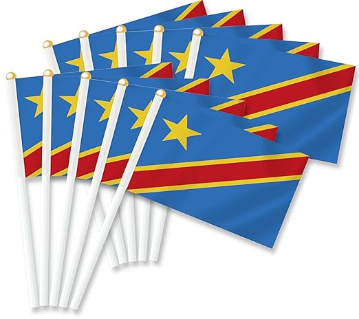 Small Congo Flag with Pole